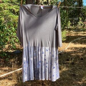 Simply Aster by Firmiana t shirt dress with semi sheer skirt Skates 4X / 18-20